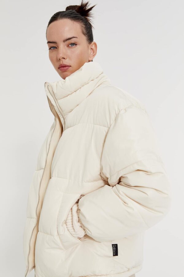 Basic High-Neck Puff Jacket - Görsel 5