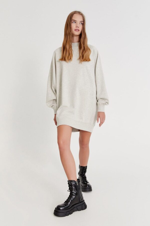 Long Sleeve Sweatshirt Dress - Görsel 4