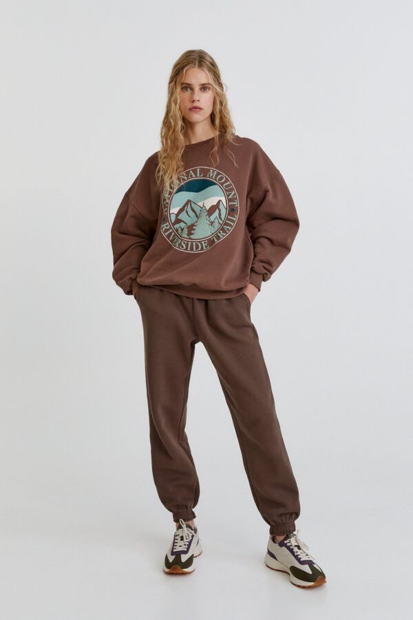 Brown Mountain Graphic Sweatshirt - Görsel 4